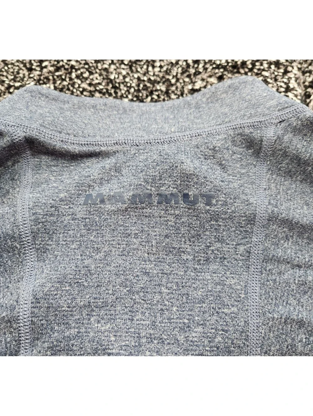 Mammut Men Elwha Dark Gray Grid Fleece Half Zip Long Sleeve Pullover Size Large